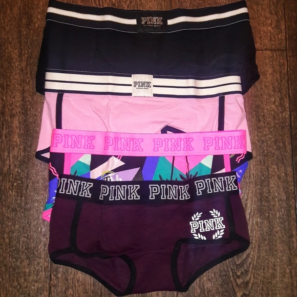 PINK Victoria's Secret Other - 4 Pair VS Brand new Logo Boyshorts Black XS